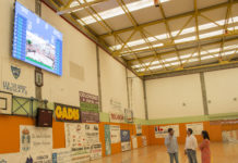 Betanzos instala un novo marcador electrónico no pavillón dentro programa de mellora de instalacións deportivas
