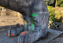 Betanzos investiga a autoría das pintadas no Pasatempo e solicita autorización a Patrimonio para limpalas