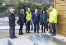 O delegado do Goberno constata a eficacia das obras que permitirán paliar as inundacións no barrio da Ribeira, en Betanzos