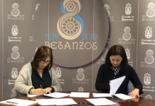 María Barral destaca a importancia do comercio na economía local durante a firma dun novo convenio para a promoción do as súas actividades