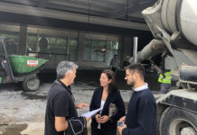 As obras do patio cuberto do colexio de Infantil estará terminado para finais de mes