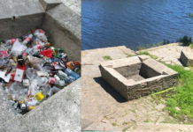 Limpeza da fonte dos Ánxeles