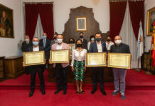 Betanzos entrega os premios Garelos 2020 ao xogador de fútbol Dani Rodríguez, á Agrupación Teatral Mariñán e á empresa Adegas Rivas. Galería de imaxes