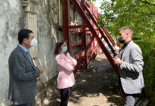 O Concello realiza o apuntalamento do muro de Arxentina no Pasatempo de forma urxente como paso previo á súa restauración