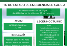 Oficialmente a Xunta decretou a finalización da situación de emerxencia sanitaria na nosa Comunidade.