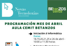 CEMIT de Betanzos organiza novas actividades para o mes de abril.