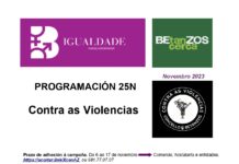 Programación 25N contra as violencias