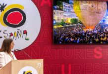 Betanzos presenta na caseta de España a súa campaña de promoción turística 2025, centrada no Globo de San Roque e o seu 150 aniversario.
