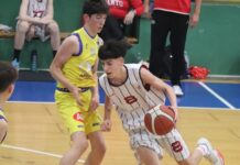 O betanceiro Hugo Seijo, na canteira no UNICAJA Málaga.