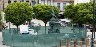 Betanzos inicia os traballos de recuperación integral da fonte da Diana Cazadora