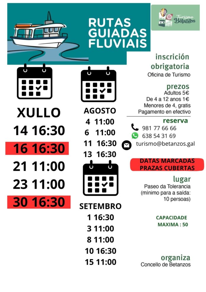 CARTEL RUTAS GUIADAS FLUVIAIS 2026