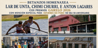 Betanzos homenaxea a Lar de Unta, Chimi Churri, e Anton Lagares cos premios Garelo 2026 con mención especial para Xóvenes do Pobo no seu 50 aniversario.